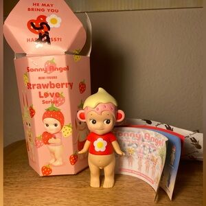 Sonny Angel Strawberry Love Series - Monkey - Open Box, Brand New